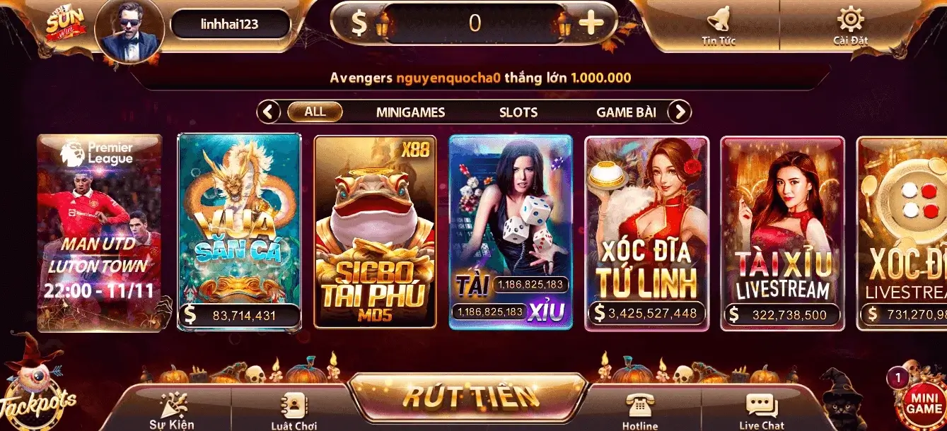 Kho game SunTop chất lượng